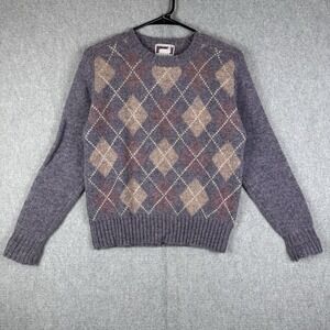 Scotland Yard Sweater Women's Size Medium Cottagecore 100% Wool Sweater Granny